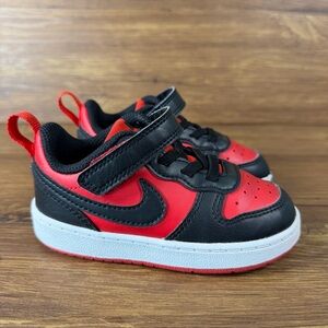 Nike Court Borough Low ‘Bred’ Size 7C Toddler Sneakers Shoes